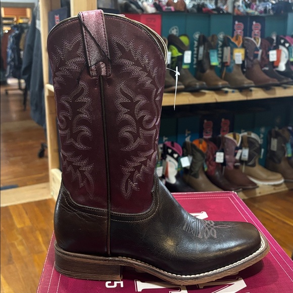 Nocona Women's Heeled Boots - Brown and Dark Red - Picture 3 of 4